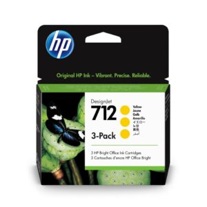 HP 712 29ml Yellow Ink Cartridge 3 Pack