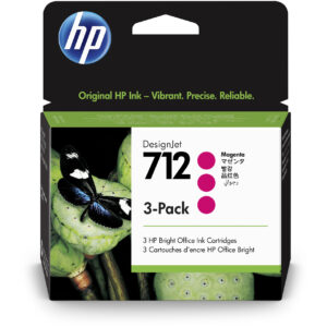 HP 712 29ml Magenta Ink Cartridge 3 Pack